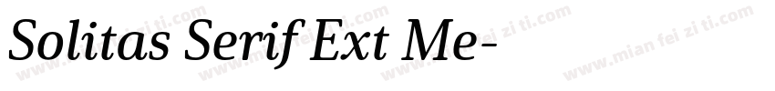 Solitas Serif Ext Me字体转换